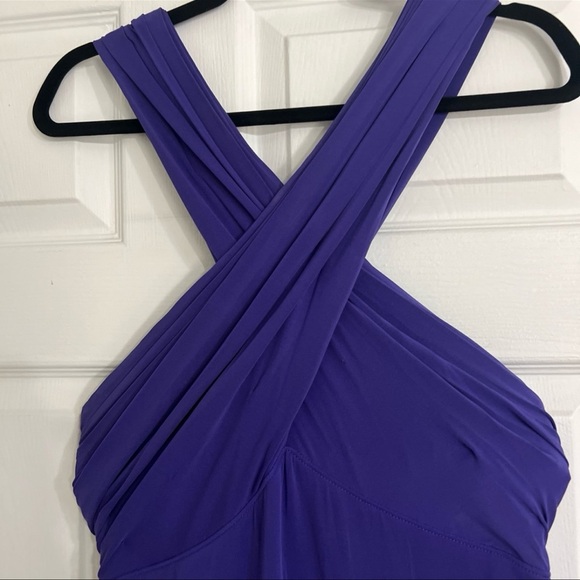 BCBGMaxAzria Crisscross Persian Blue Maxi Sz med - Picture 3 of 12